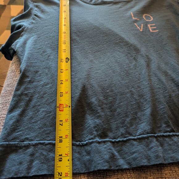 good hYOUman Finny - Love Block - Short Sleeve Crop Top. Size Small - Picture 5 of 9